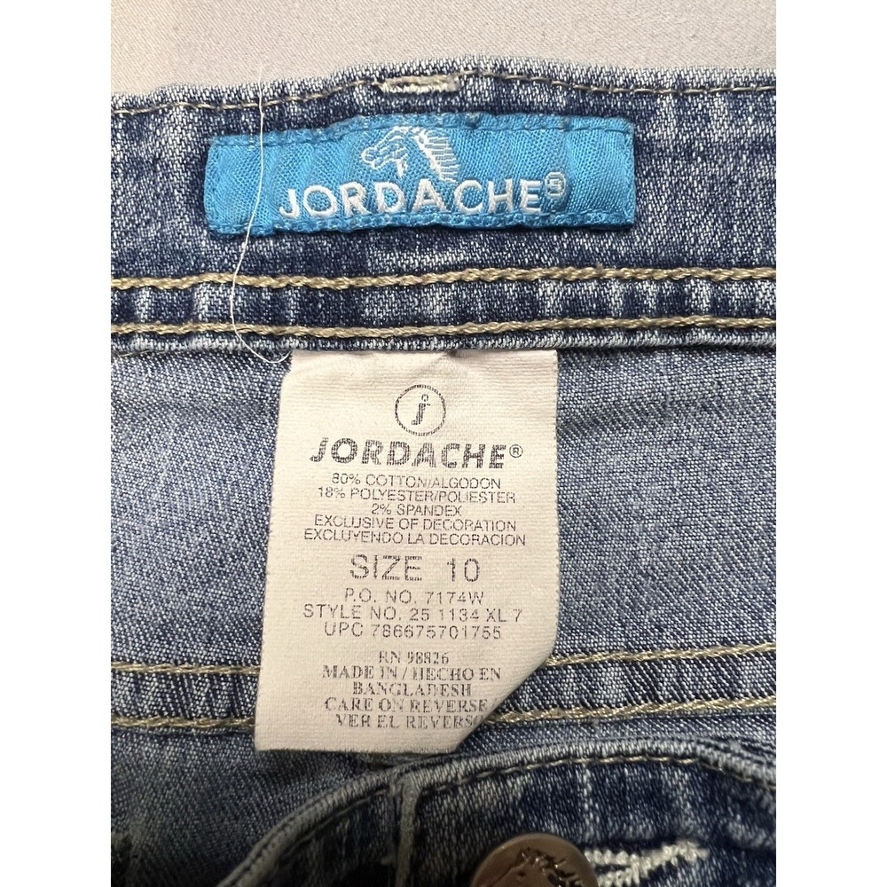 Y2K Jordache Girls Embroidered Butterfly & Bird Jeans Size 10 - Picture 8 of 12
